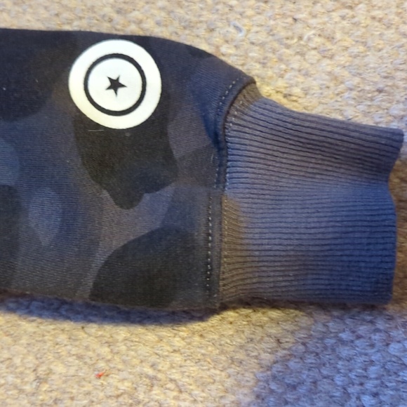 BAPE camo shark full zip hoodie Black A Bathing Ape Size medium - Picture 4 of 14